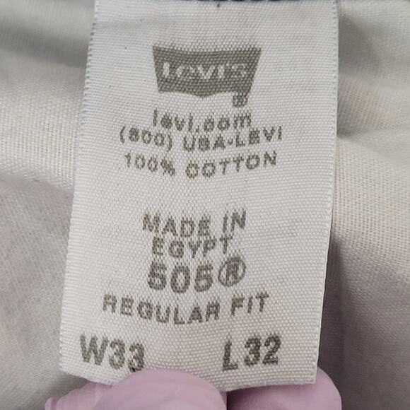 LEVIS 505 Jeans 32x31 Straight Faded Medium-Wash Whiskered - Picture 3 of 16